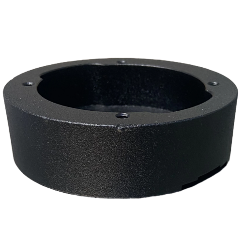 Height view of a black low profile button cup